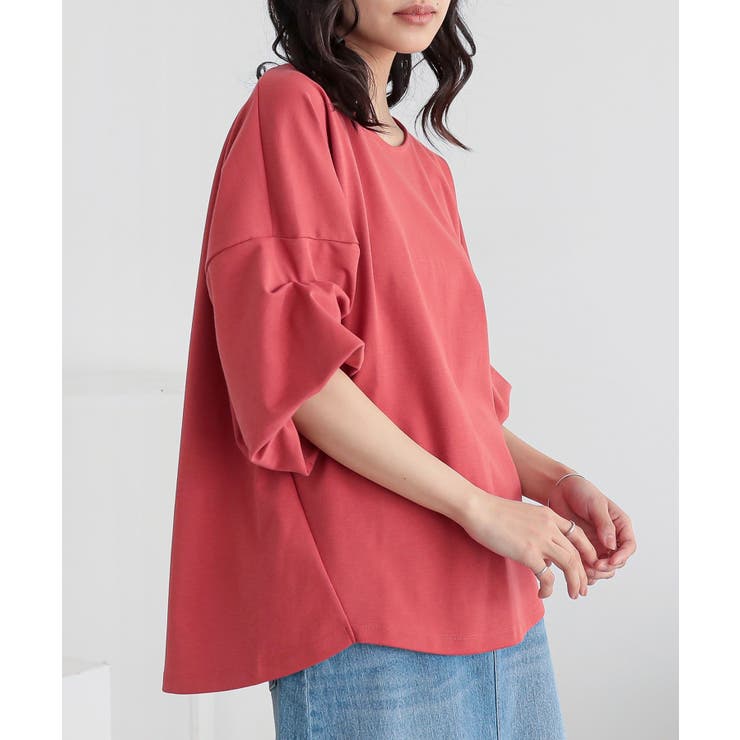 テラコッタ | n'OrLABEL多機能袖タックTシャツ | osharewalker