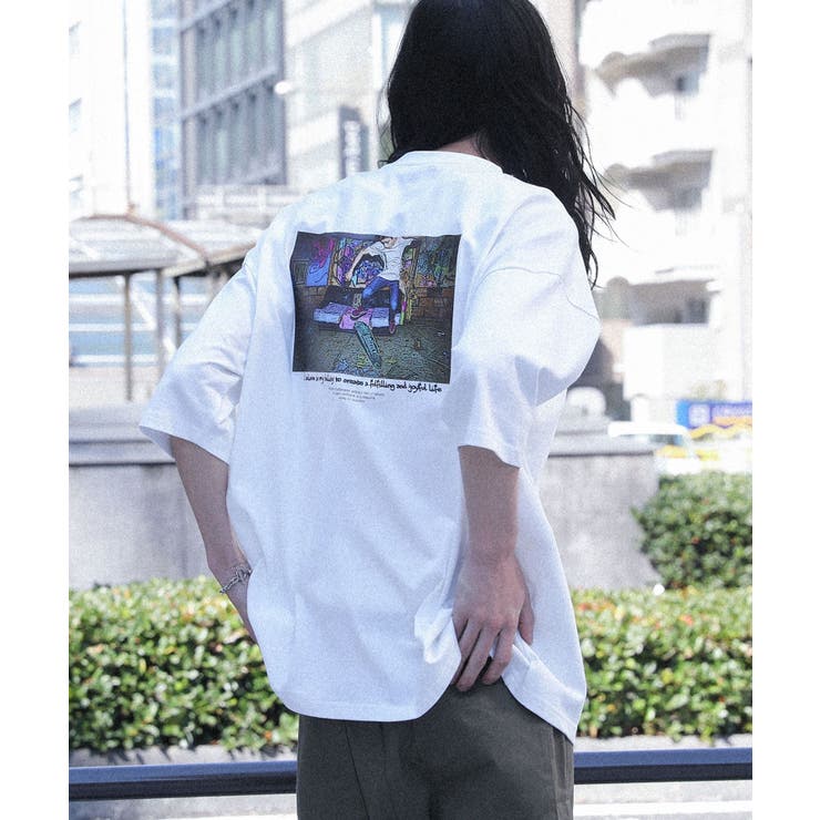 ホワイト系７ | MDRマルチプリント柄半袖Ｔシャツ | osharewalker【MEN】