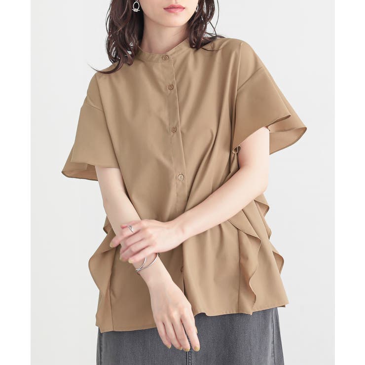 ベージュ | n'OrLABELサイドフレアブラウス | osharewalker