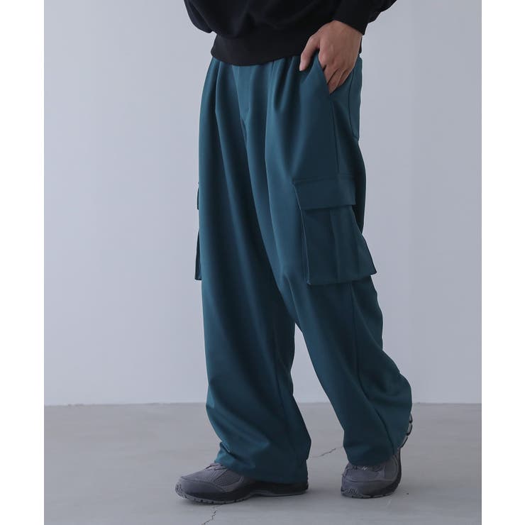 ブルーグリーン | n'OrLABELメンズストレートカーゴパンツ  | osharewalker【MEN】