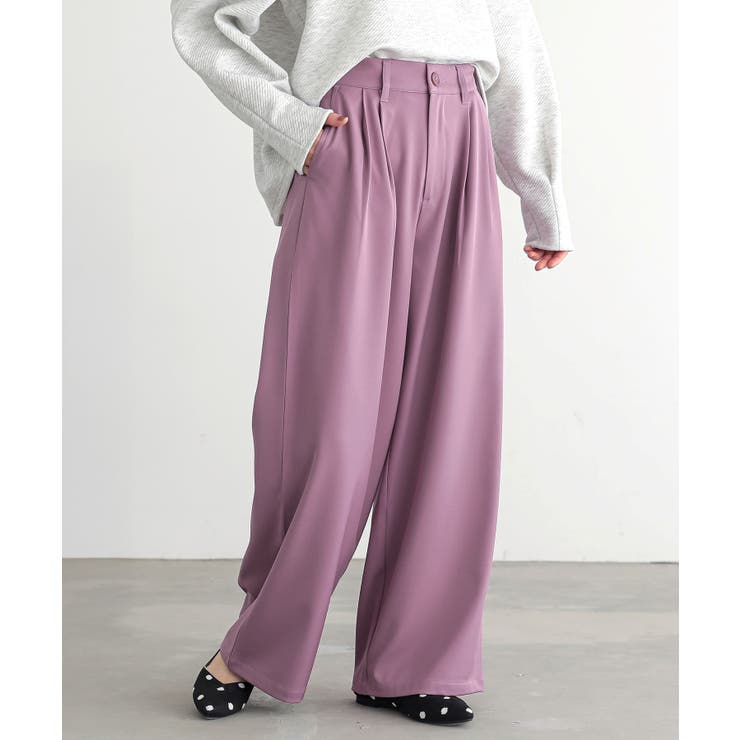 ラベンダー | n'OrLABELカラースラックスパンツ  | osharewalker