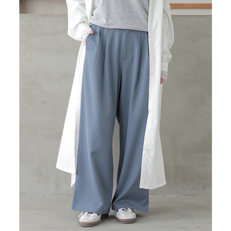 ブルー | n'OrLABELカラースラックスパンツ  | osharewalker