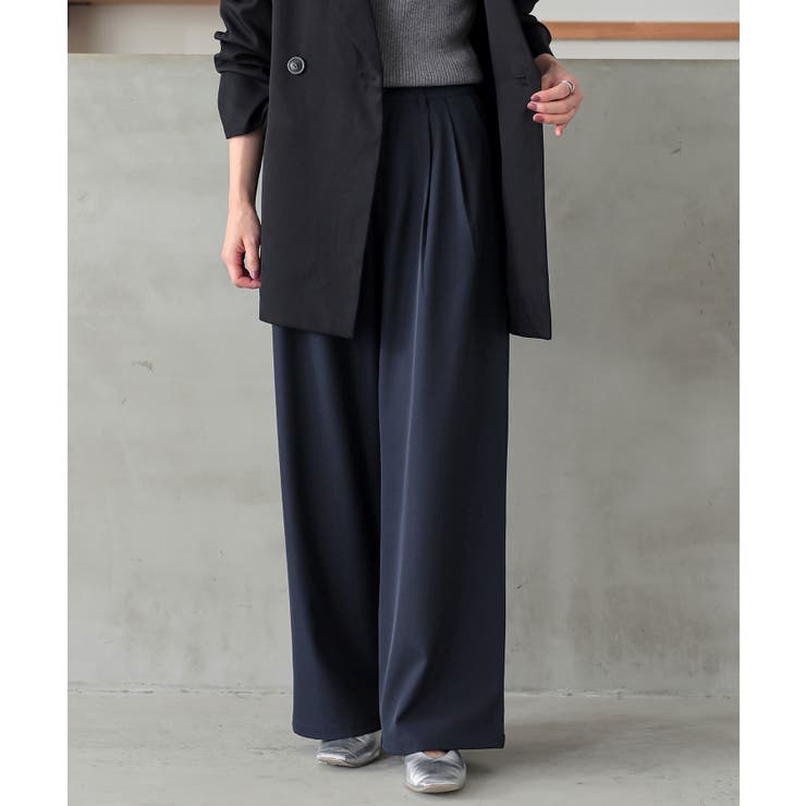 ネイビー | n'OrLABELカラースラックスパンツ  | osharewalker