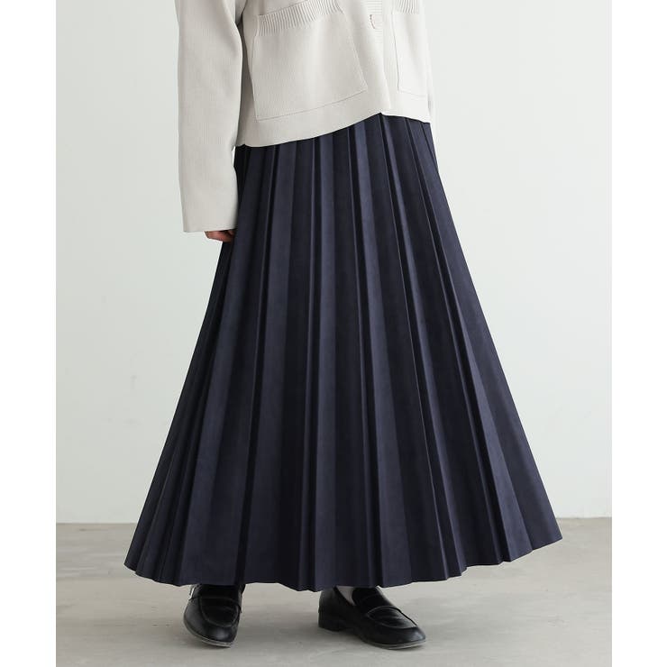 スミクロ | n'OrLABELフェイクスエードランダムプリーツスカート  | osharewalker