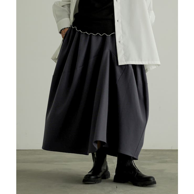 チャコール | n'OrLABEL3Dギャザースカート  | osharewalker