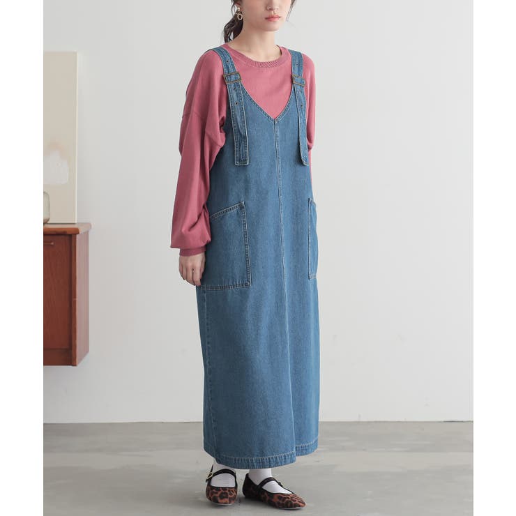 ブルー | n'OrLABELデニムジャンパースカート  | osharewalker