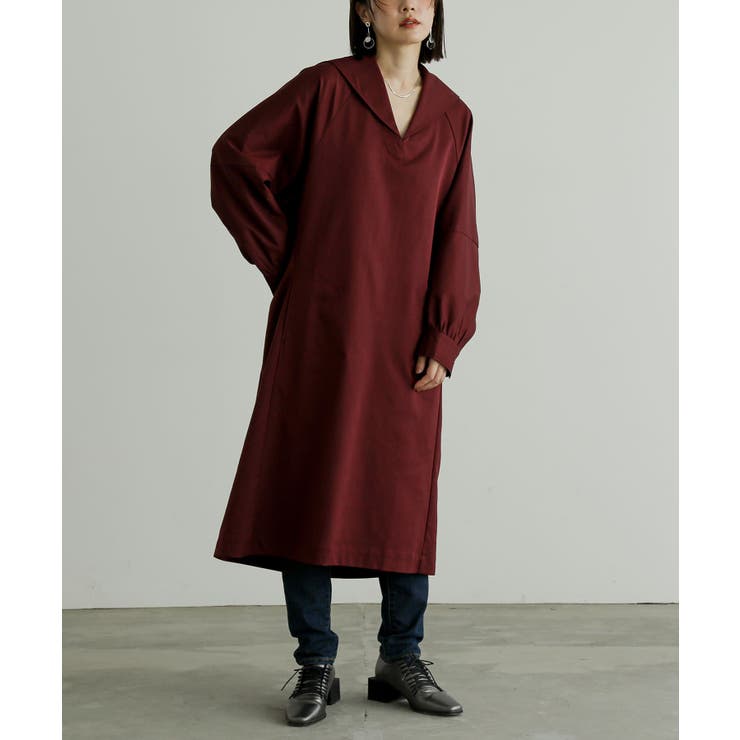 ボルドー | n'OrLABELセーラーカラードレス  | osharewalker