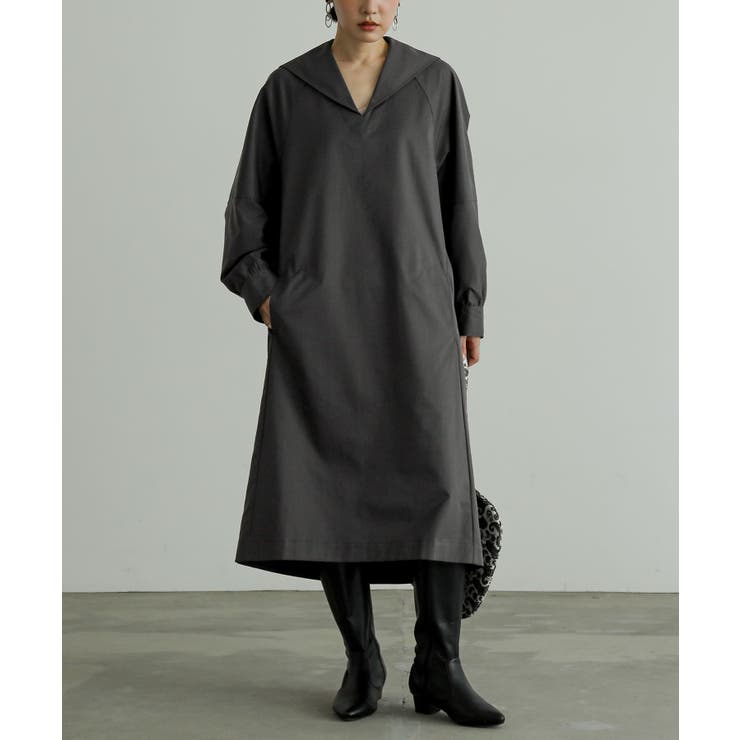 グレー | n'OrLABELセーラーカラードレス  | osharewalker