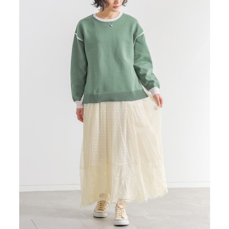 グリーン | n'OrLABELニット×キャミワンピース2点セット  | osharewalker