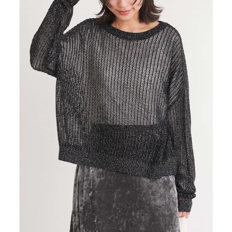 n'OrLABELラメメッシュ編みニット』[品番:MITW0017438 n'OrLABELラメメッシュ編みニット』[品番:MITW0017438