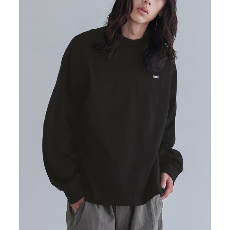 ブラック | n'OrLABEL刺繍ロゴロンＴ | osharewalker【MEN】