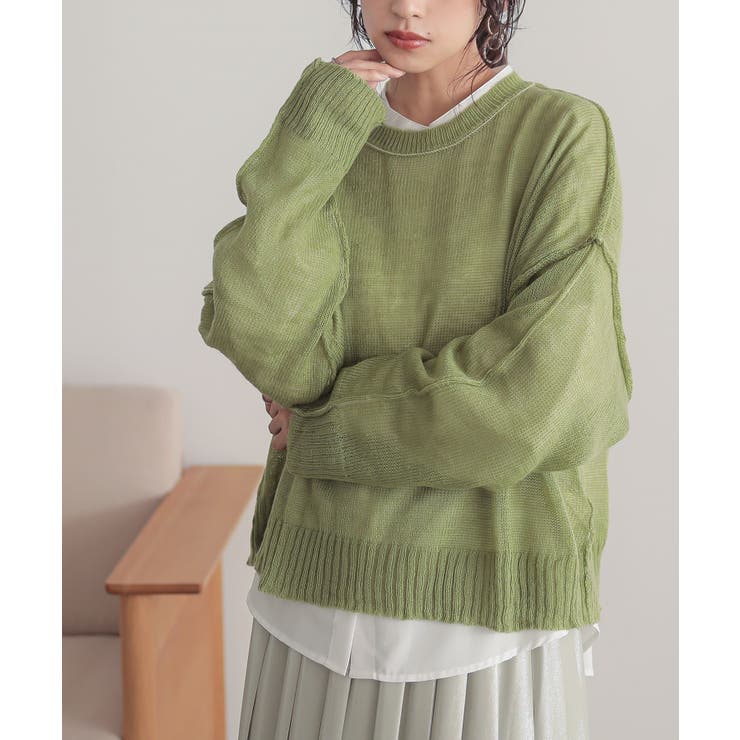 AURALEE KID MOHAIR SHEER KNIT P/O 