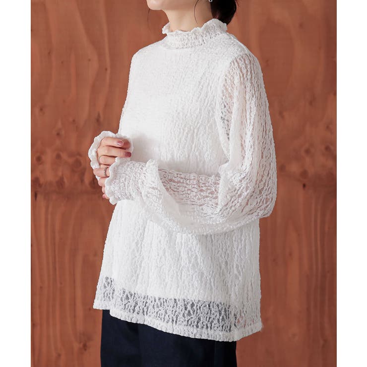 n'OrLABELハイネックレースカットソー[品番：MITW0018392