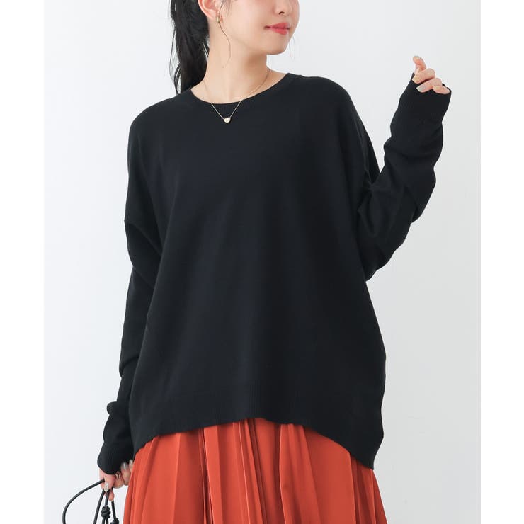 ブラック | n'OrLABELはぐもちバンザイニットプルオーバー  | osharewalker