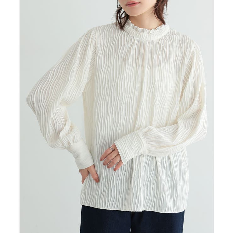 アイボリー | n'OrLABEL楊柳カットブラウス  | osharewalker