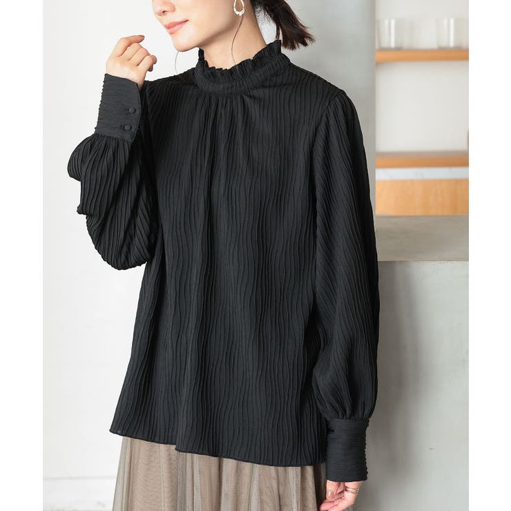 ブラック | n'OrLABEL楊柳カットブラウス  | osharewalker