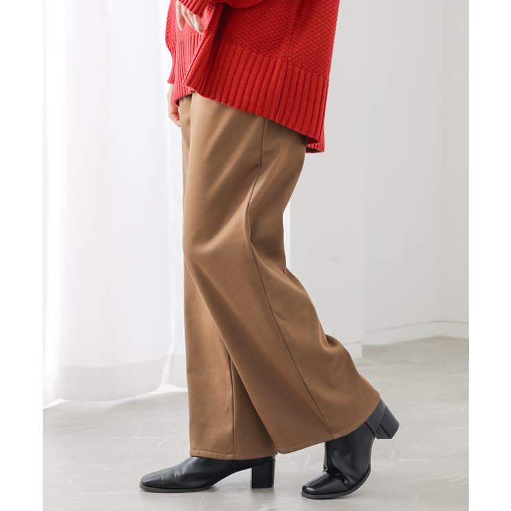 モカベージュ | n'OrLABEL裏ベロアストレッチゆるストレートパンツ  | osharewalker
