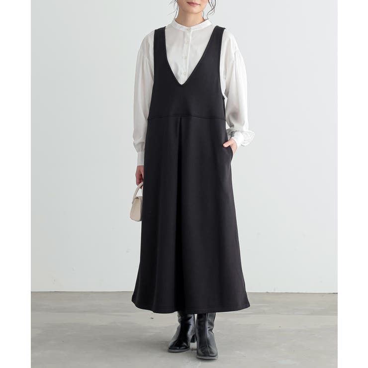 ブラック | n'OrLABEL裏シャギージャンパースカート  | osharewalker