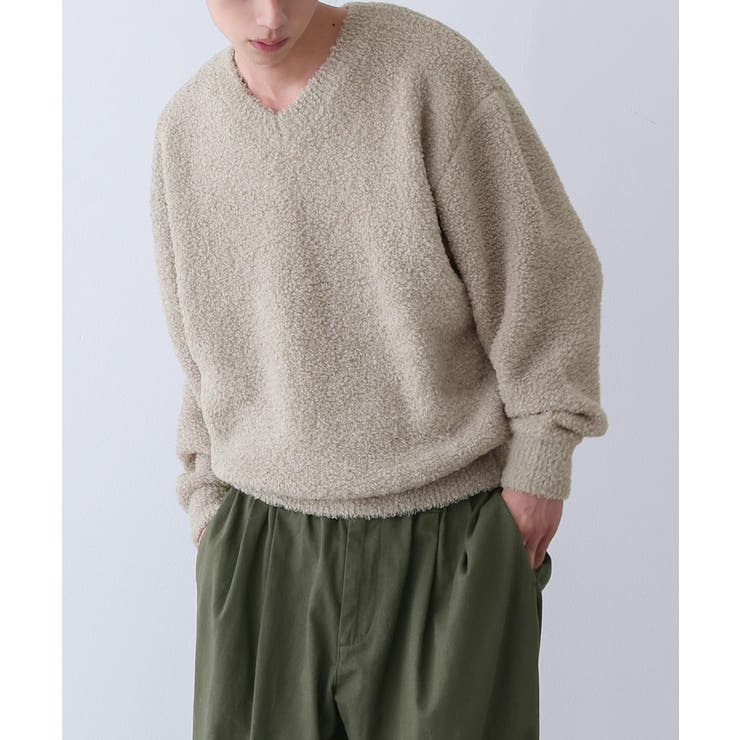 グレージュ | n'OrLABELブークレニット  | osharewalker【MEN】