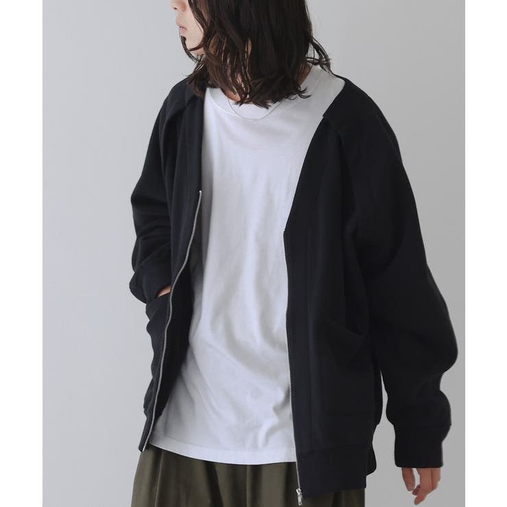 ブラック | n'OrLABEL裏起毛ジップアップカーディガン  | osharewalker【MEN】