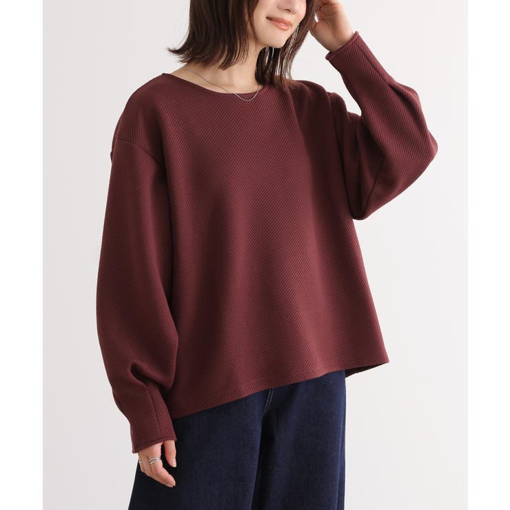 ボルドー | n'OrLABELボリュームスリーブジャカードカットソー  | osharewalker