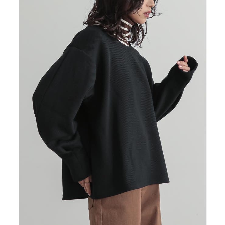 ブラック | n'OrLABELボリュームスリーブジャカードカットソー  | osharewalker