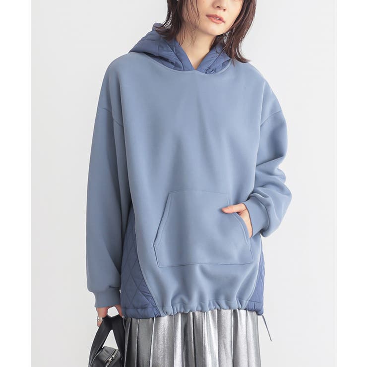 n'OrLABEL裏起毛キルティング切り替えパーカー[品番：MITW0017698