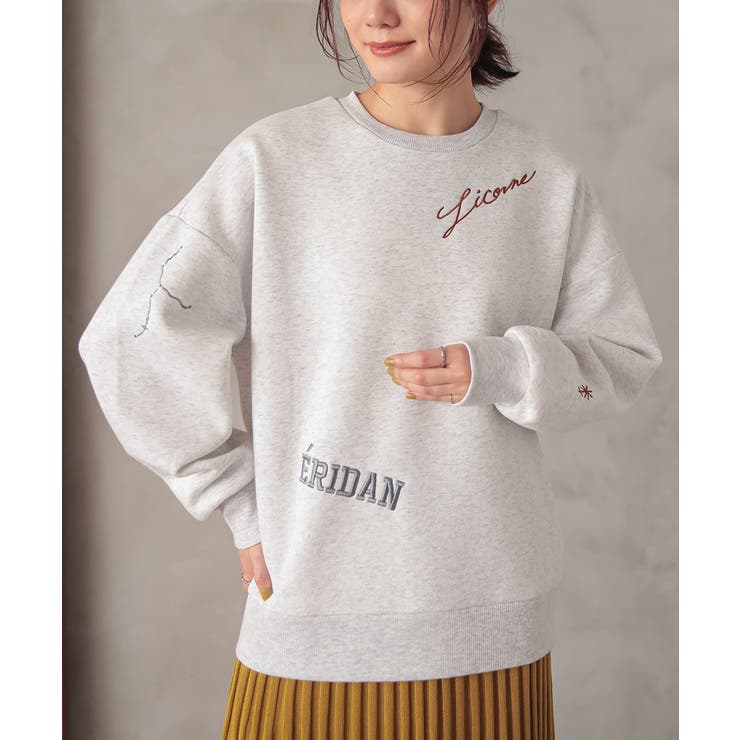 オートミール | n'OrLABEL裏起毛刺繍ロゴスウェット | osharewalker