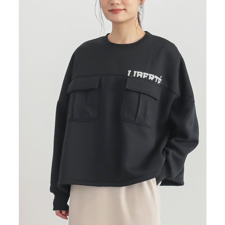 ブラック | n'OrLABEL裏起毛ダブルポケットスウェット | osharewalker