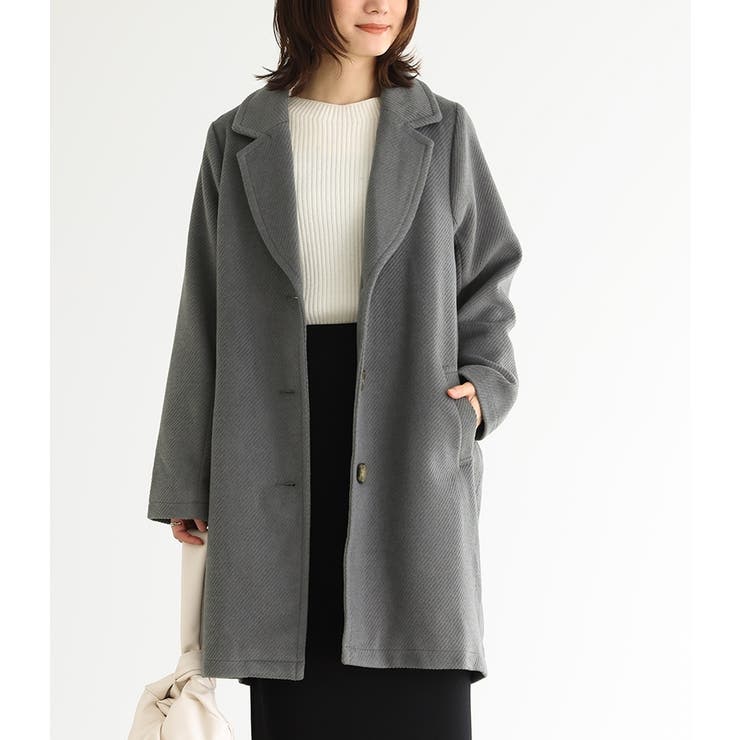 定価6万 新品◇RANDEBOO ウール ロングコート グレー 大きめ
