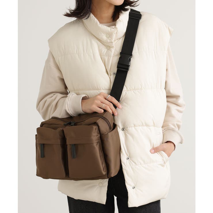 ブラウン | n'OrLABELナイロンショルダーバッグ  | osharewalker