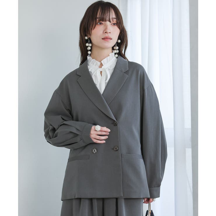 グレー | n'OrLABEL袖タックテーラードジャケット  | osharewalker