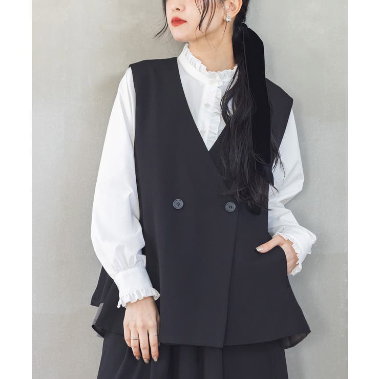 ブラック | n'OrLABELバックフレアジレ | osharewalker