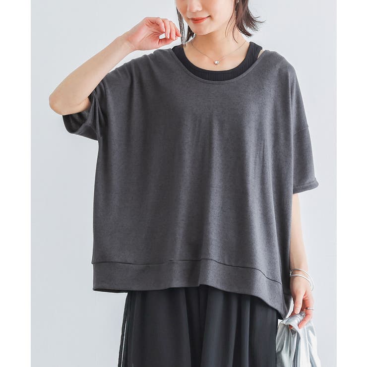 チャコール(01) | n'OrLABEL2way着回しリバーシブルニット  | osharewalker