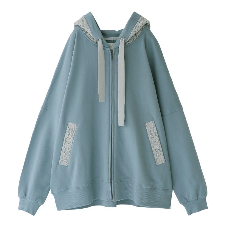 N Orlabelレース配色スウェットパーカー 品番 Mitw Osharewalker オシャレウォーカー のレディースファッション通販 Shoplist ショップリスト