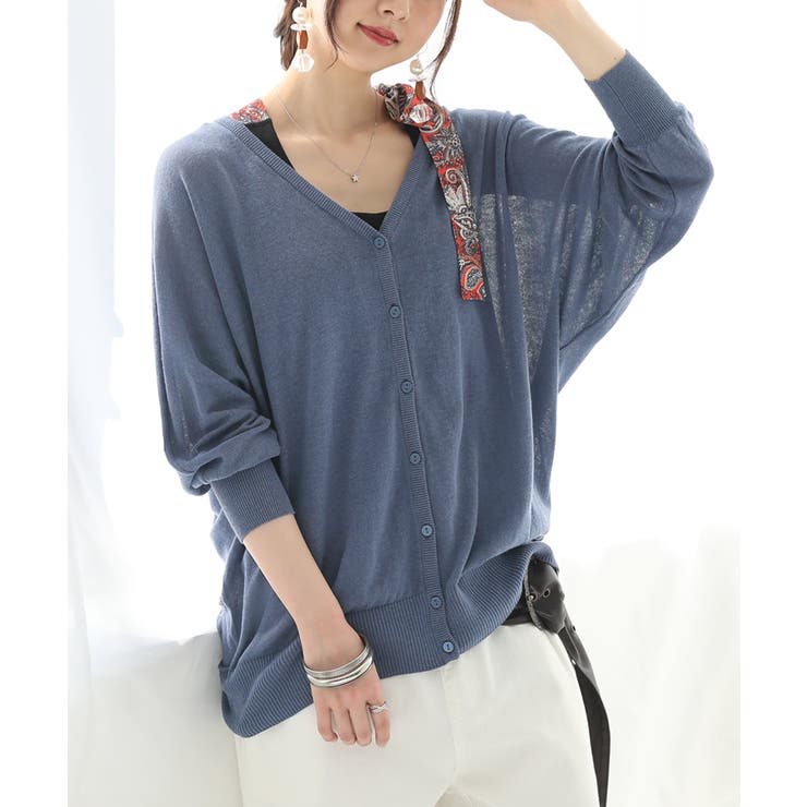 専用❤みかん♥暖か♥大人サイズ☆Wボア★ネックウォーマー⭐ライト＆ペールグレー♥ n'OrLABEL涼ニットUVドルマンカーディガン[品番：MITW0015083