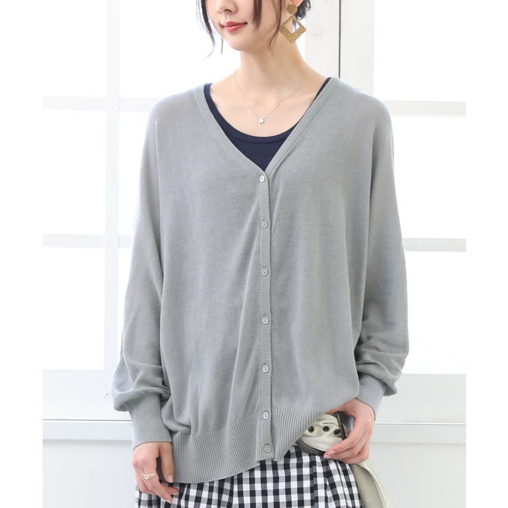 n'OrLABEL涼ニットUVドルマンカーディガン[品番：MITW0015083