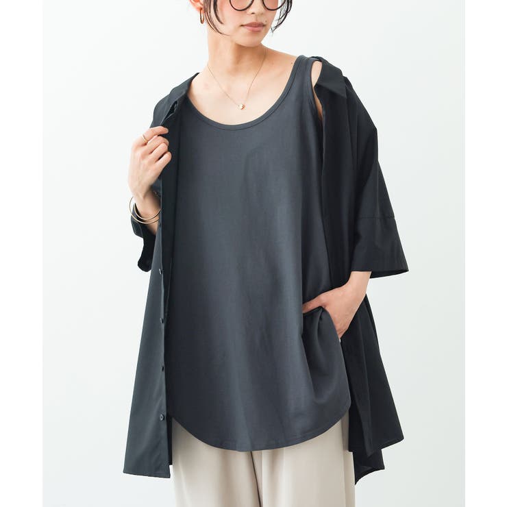 日*1様 d.i.a. ビーズ付き タンクトップ 黒 BLACK VARIA（ブラックバリア） タンクトップ ゼブラ柄 幾何学 マット