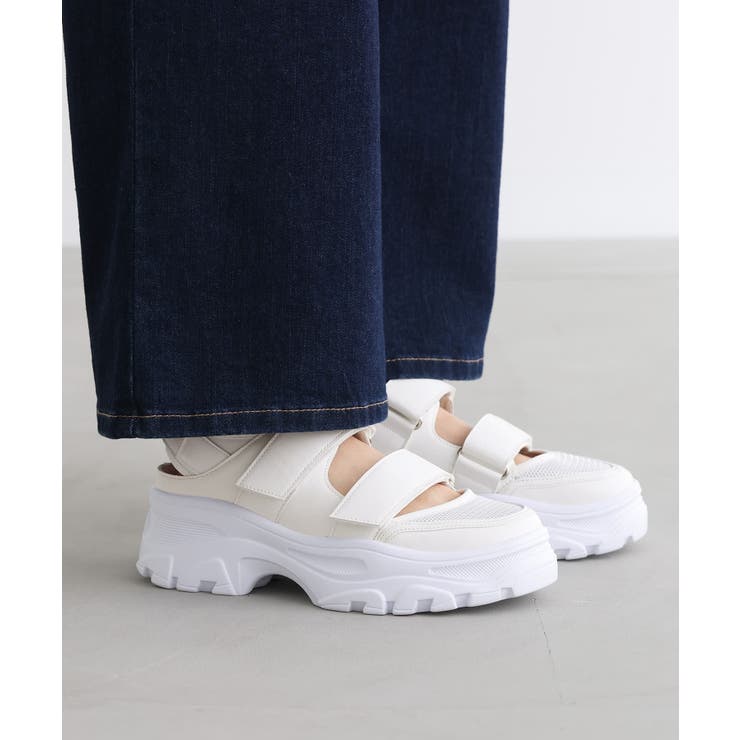 ホワイト | n'OrLABEL厚底スニーカーサンダル | osharewalker