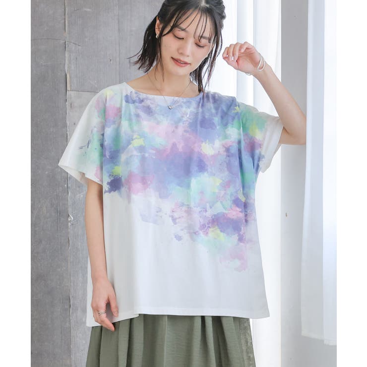 オフホワイト(17) | n'OrLABEL幻想的水彩Tシャツ | osharewalker