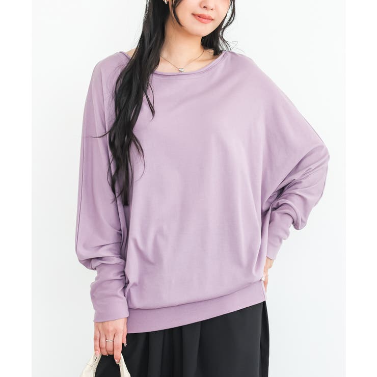 グレイッシュラベンダー | n'OrLABELリラックスドルマンカットソー | osharewalker