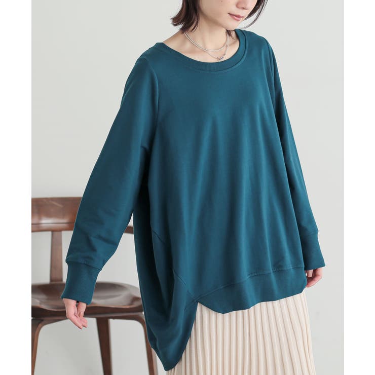 ブルーグリーン(43) | n'OrLABELミニ裏毛デザインプルオーバー  | osharewalker