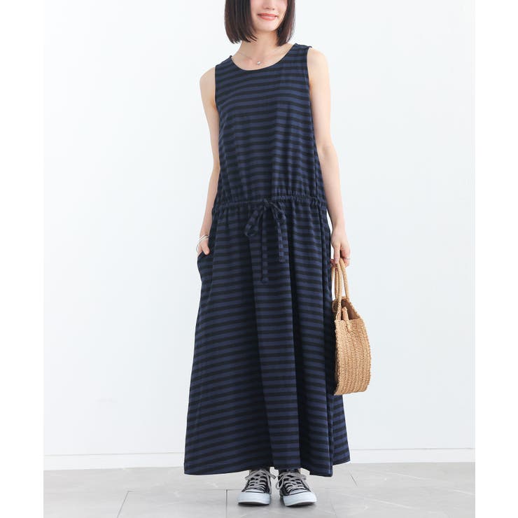 ネイビー×ブラック(3100) | n'OrLABEL洗練シンプルロングワンピース  | osharewalker