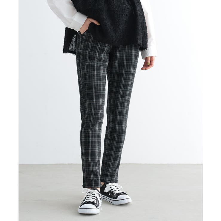 ブラックチェック | n'OrLABELNEWフレキシンストレッチレギパン | osharewalker