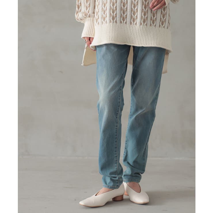 ヴィンテージブルー | n'OrLABELパウダー裏起毛デニムレギパン  | osharewalker