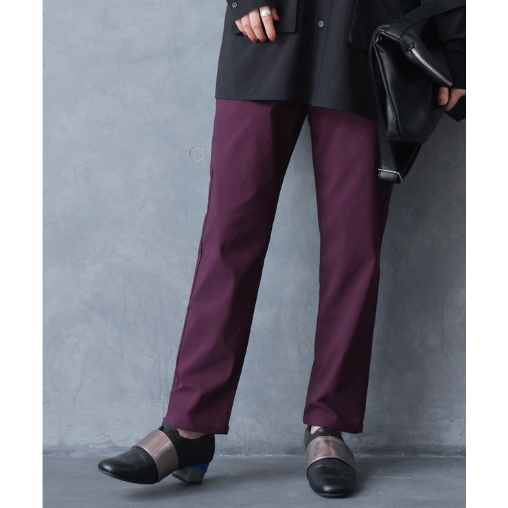 ダークパープル | n'OrLABEL裏起毛フレキシンテーパードパンツ  | osharewalker