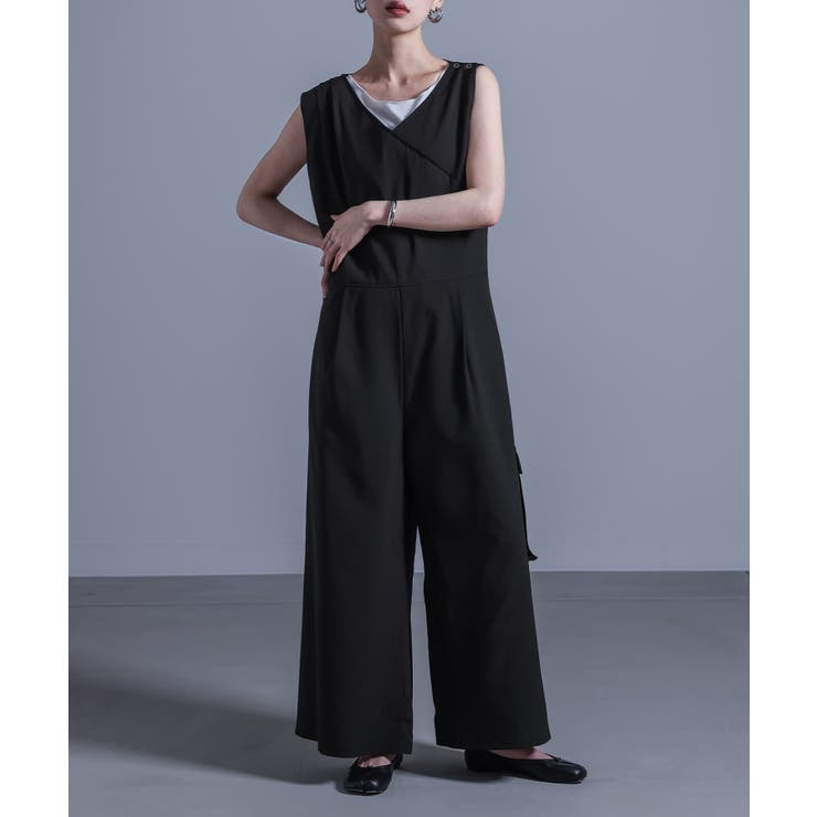 ブラック | kOhAKUアシメタックコンビネゾン | osharewalker