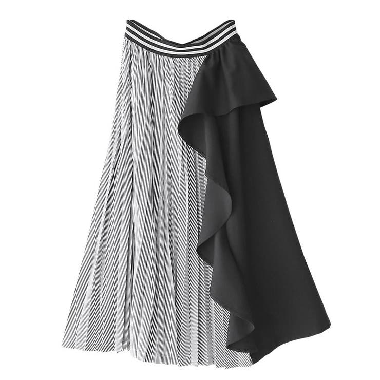 Somari Imaginationラッフルフリル ストライプ柄プリーツスカート 品番 Mitw Osharewalker オシャレウォーカー のレディースファッション通販 Shoplist ショップリスト