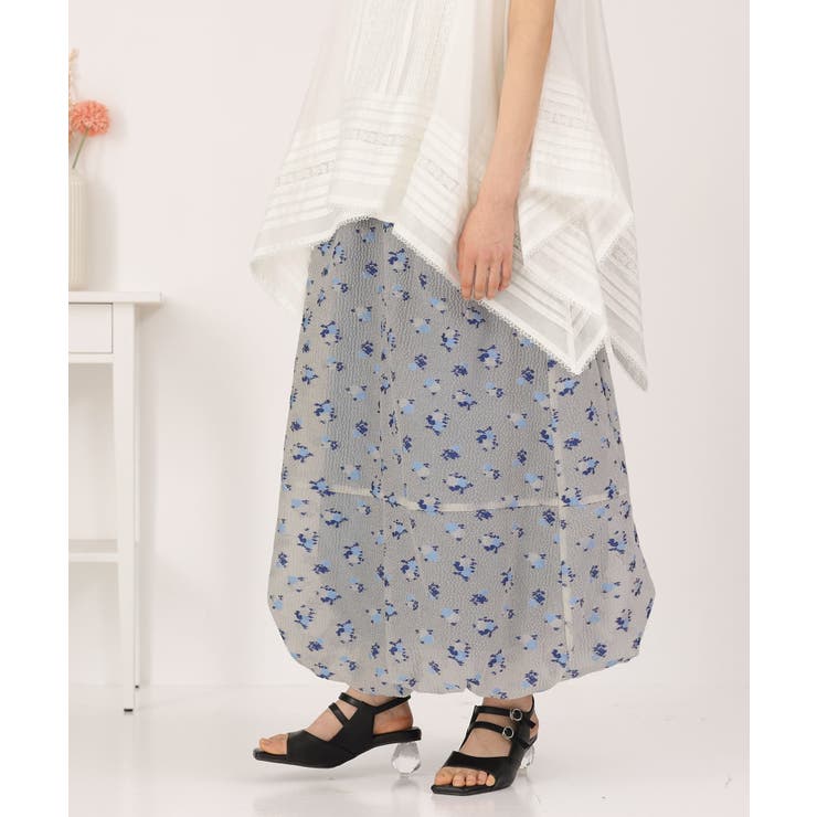 somari imagination花柄シアーバルーンスカート[品番