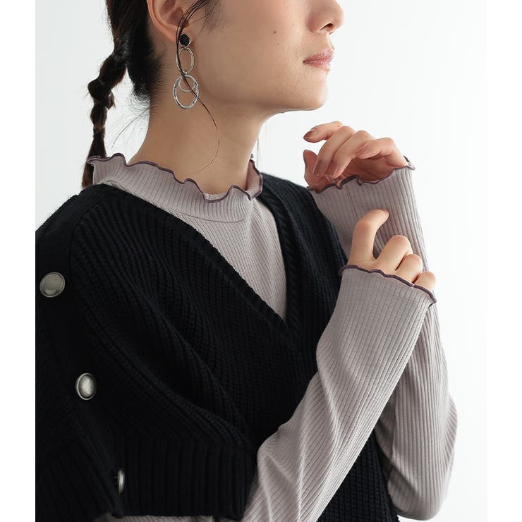 ベージュ | n'OrLABELメローデザインリブカットソー | osharewalker